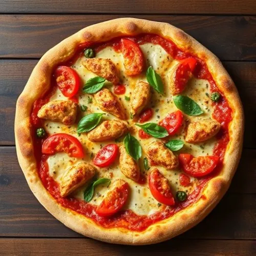 chickentikka pizza large